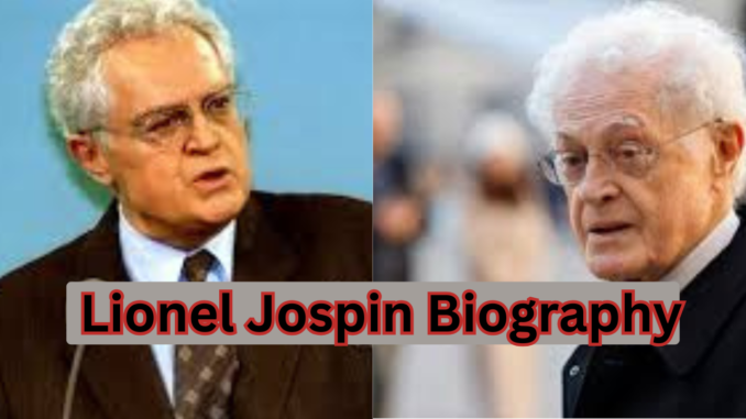 Lionel Jospin Biography: